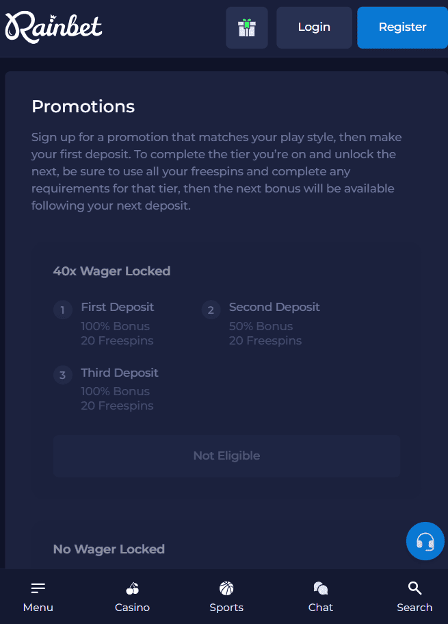 Bonus powitalny Rainbet